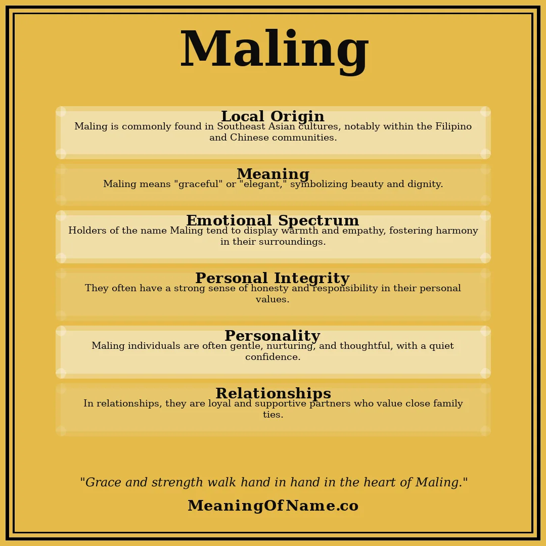Maling name meaning poster