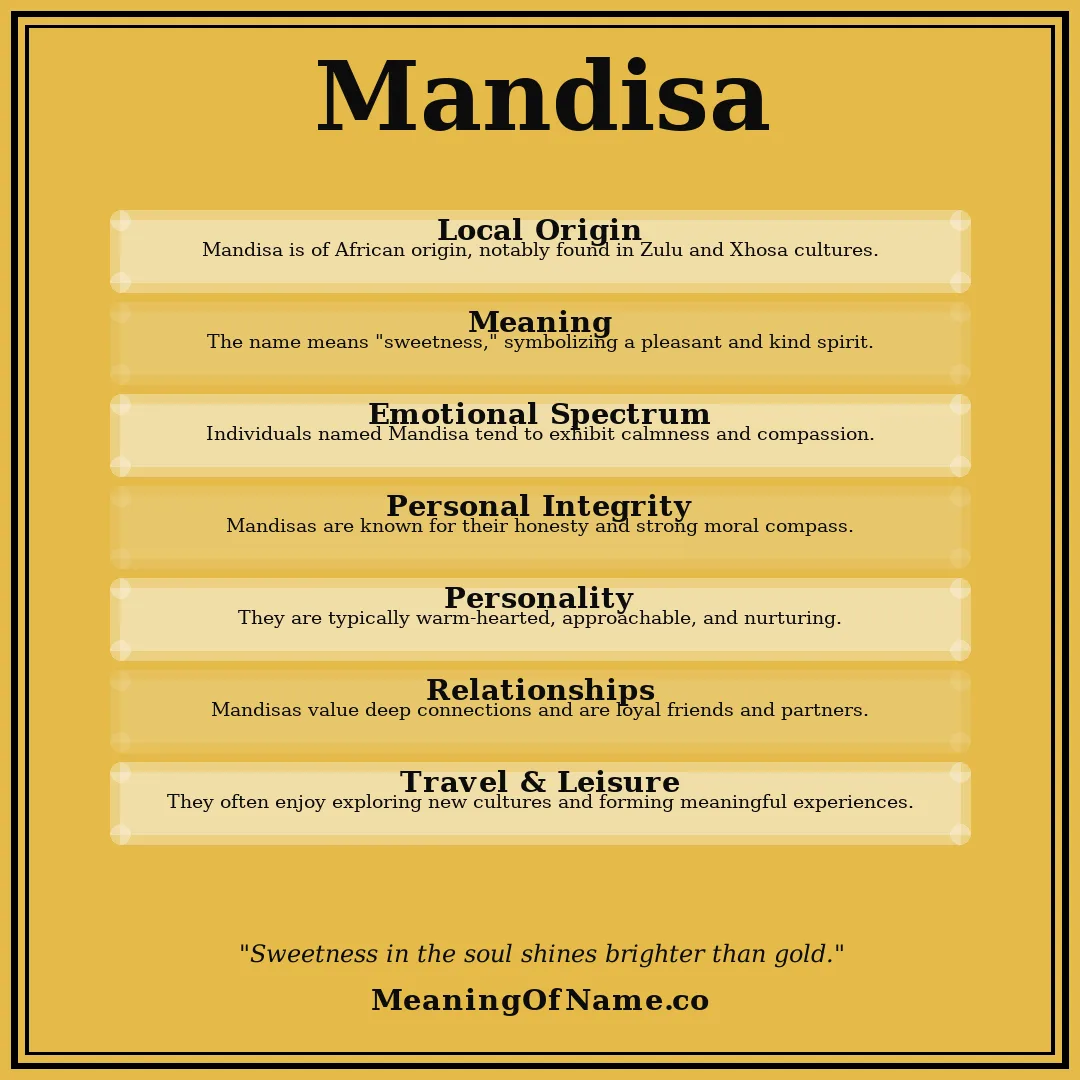 Mandisa name meaning poster