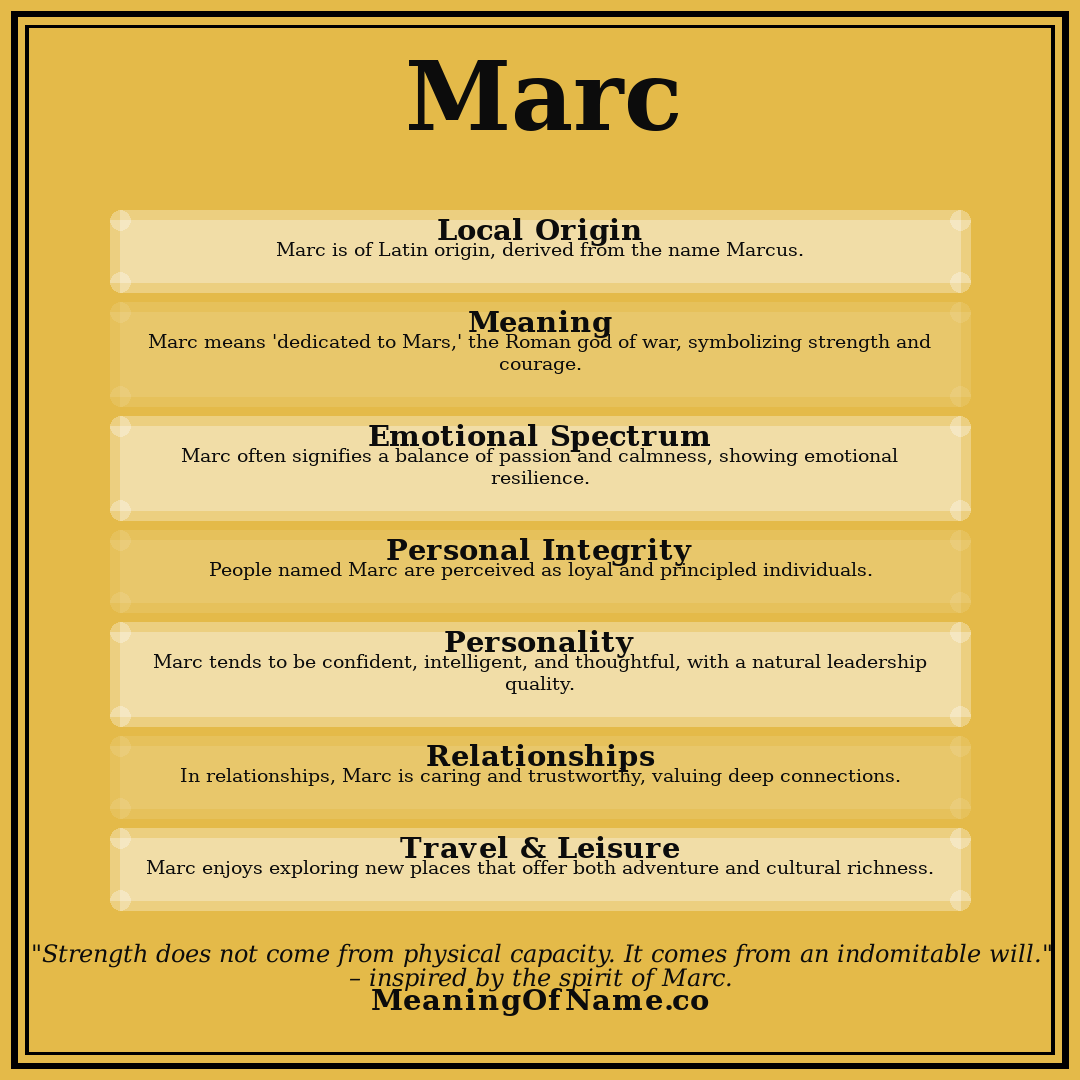 Marc name meaning poster