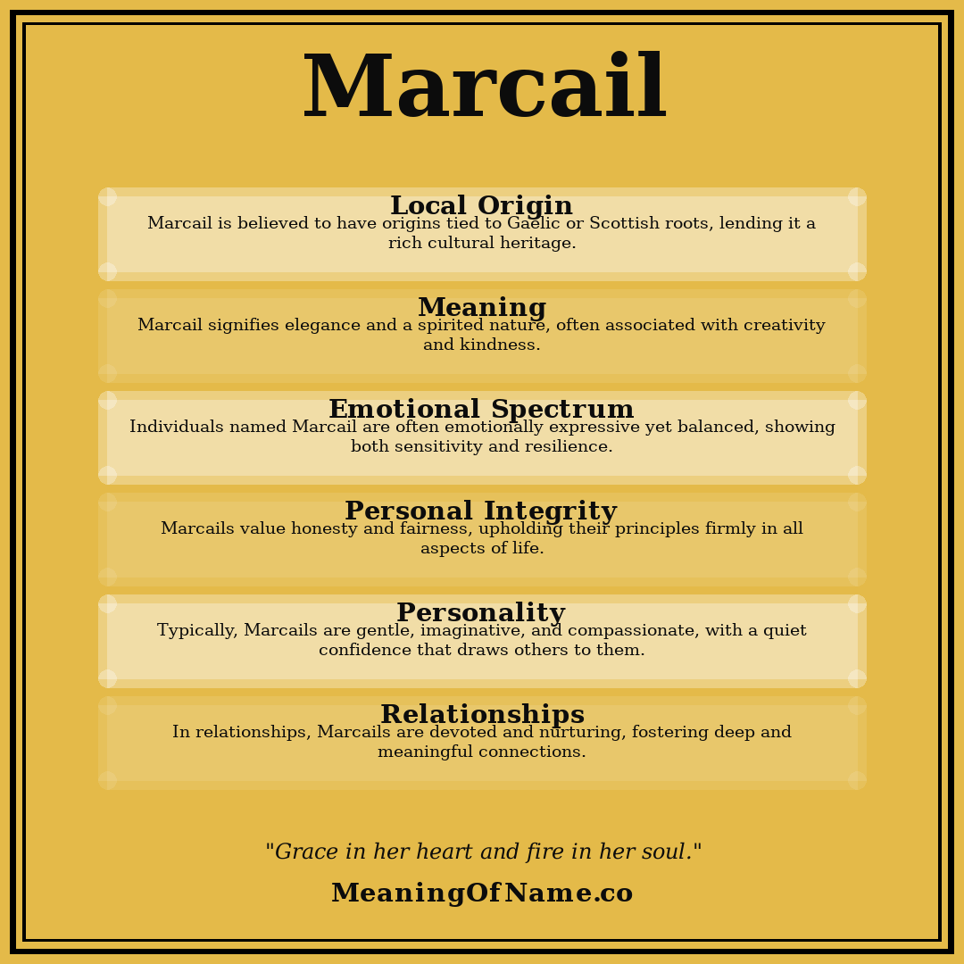 Marcail name meaning poster