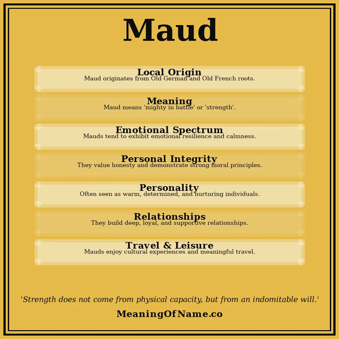 Maud name meaning poster