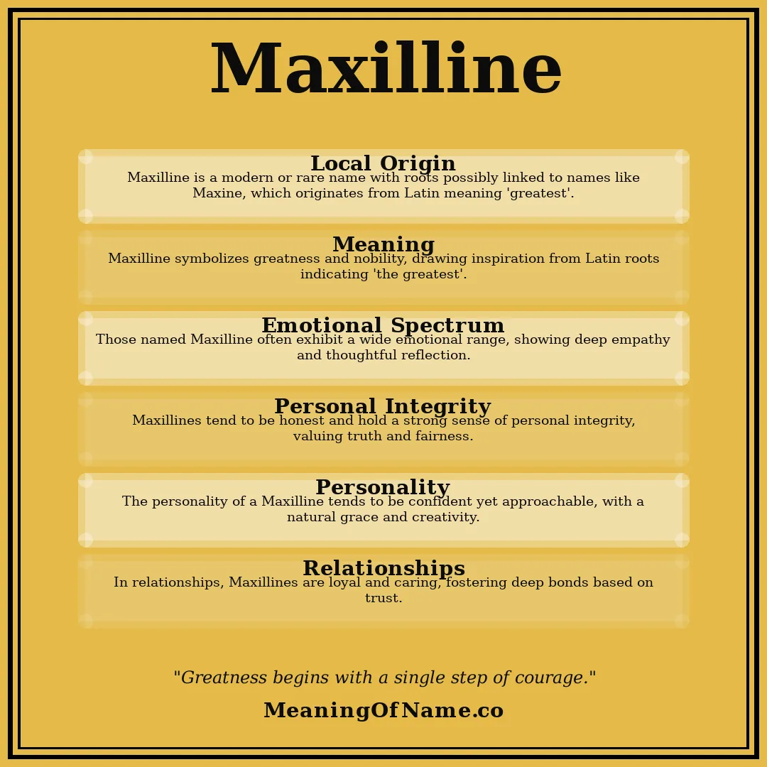 Maxilline name meaning poster