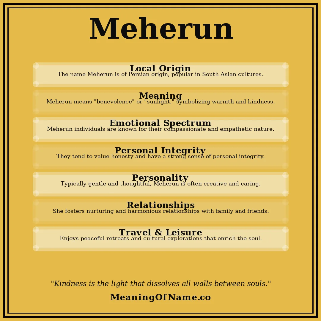 Meherun name meaning poster