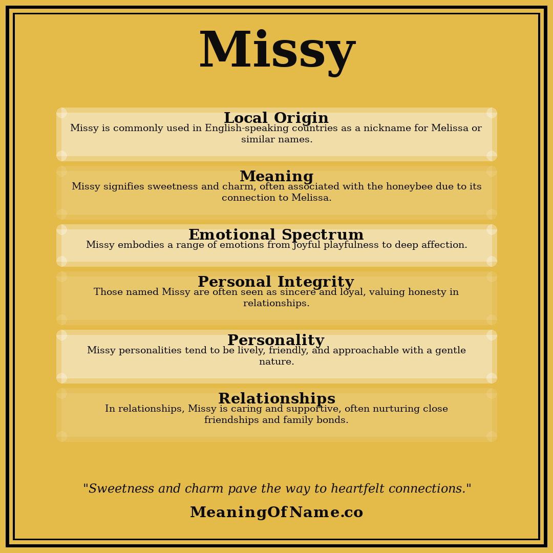 Missy name meaning poster
