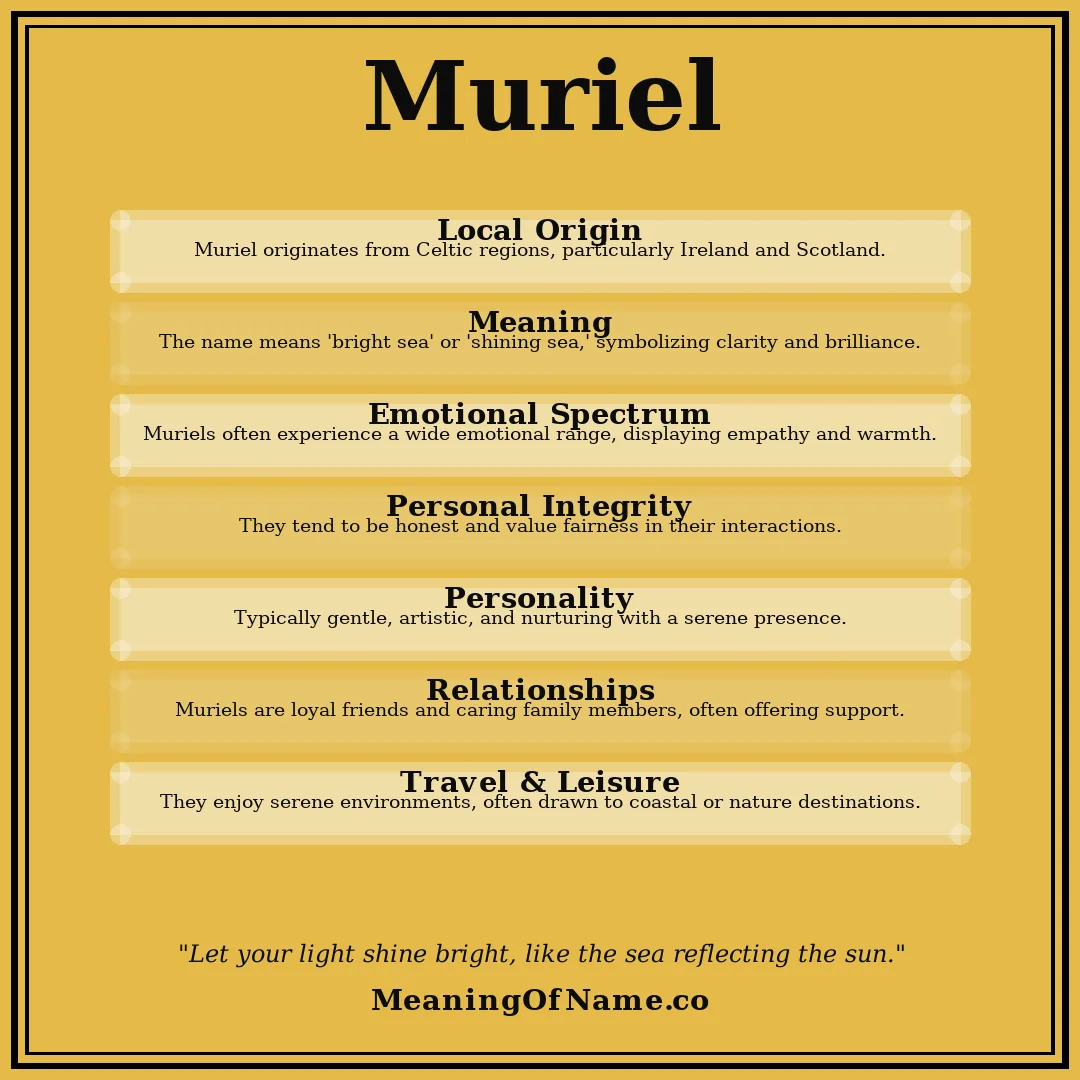 Muriel name meaning poster