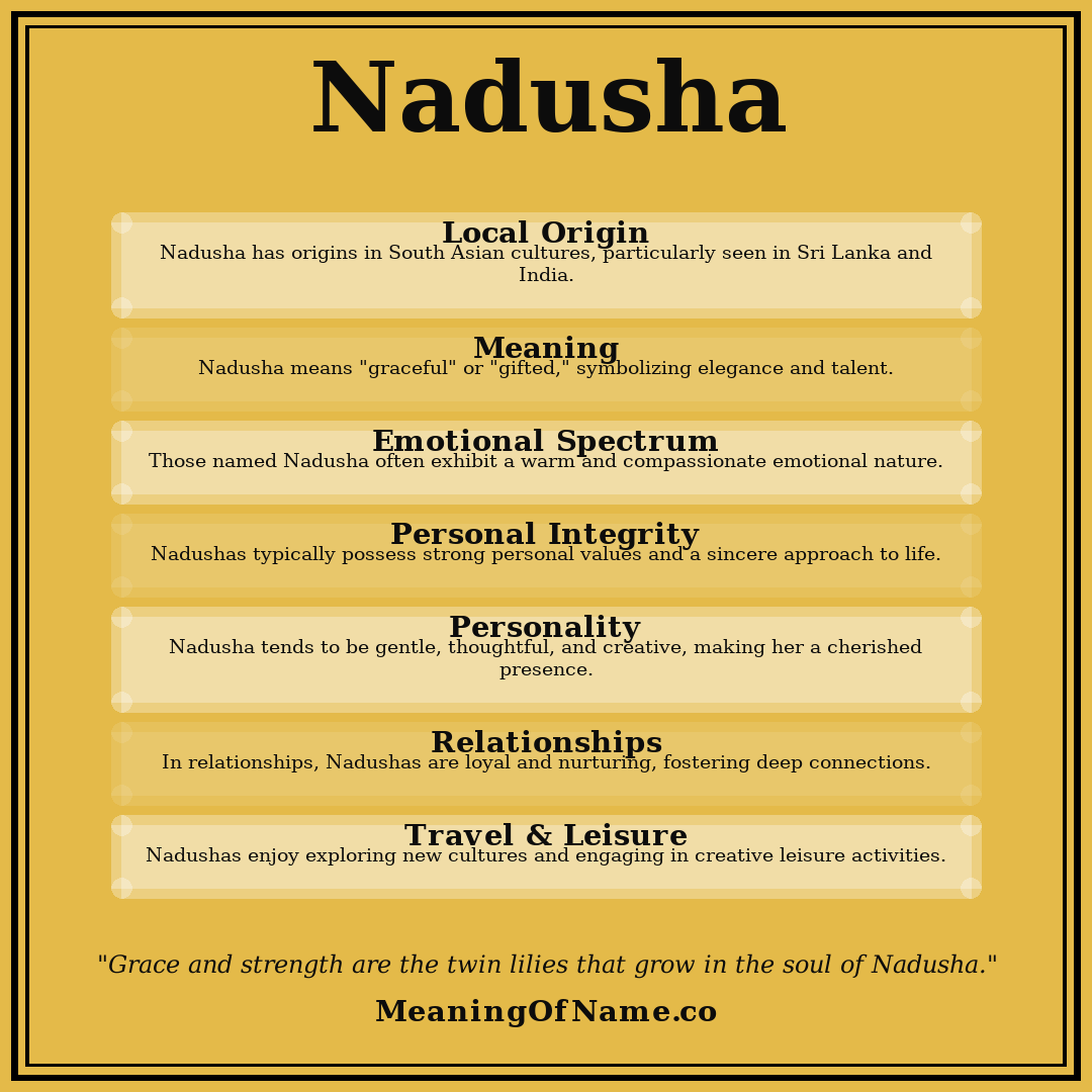 Nadusha name meaning poster
