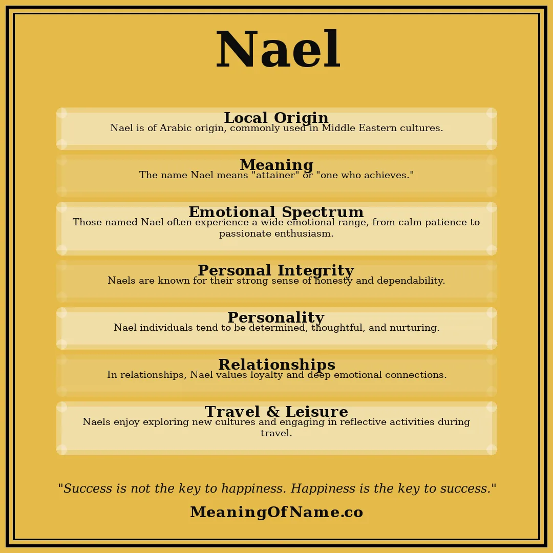 Nael name meaning poster