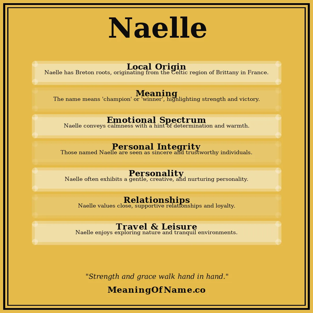 Naelle name meaning poster