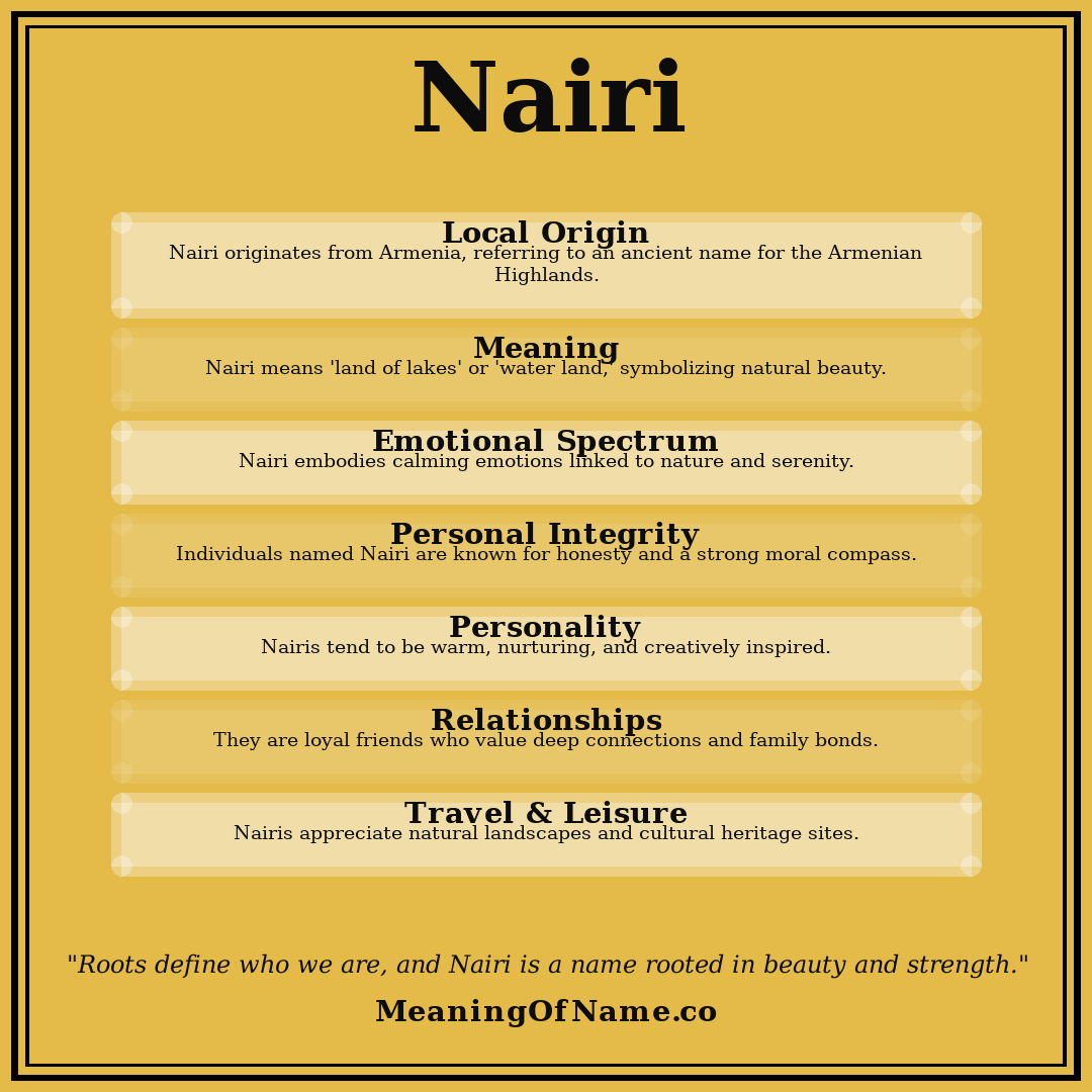 Nairi name meaning poster