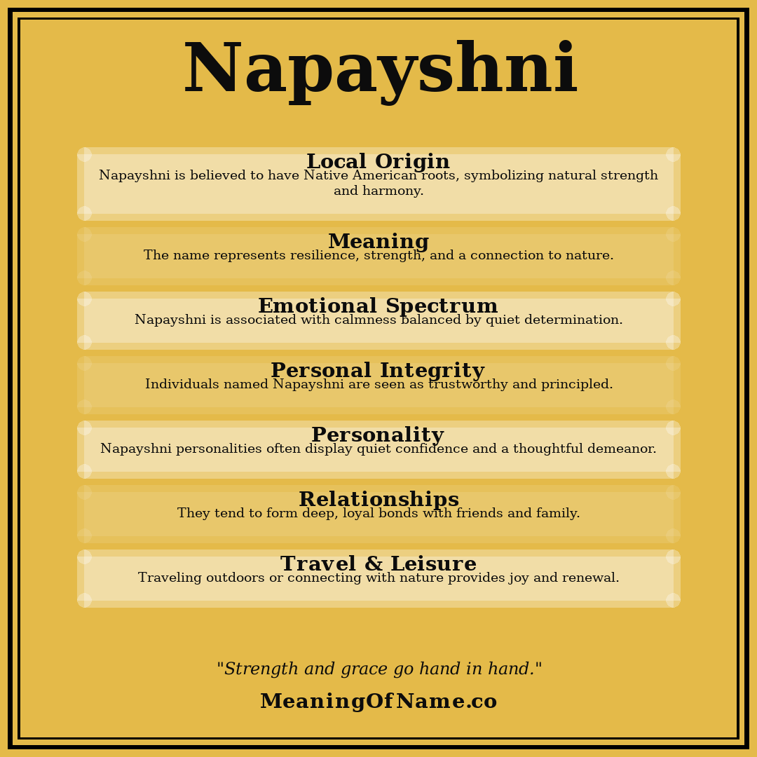Napayshni name meaning poster