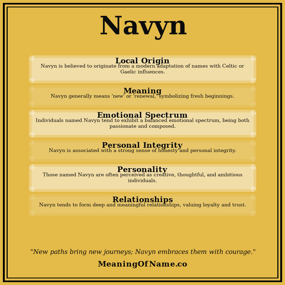 Navyn name meaning poster