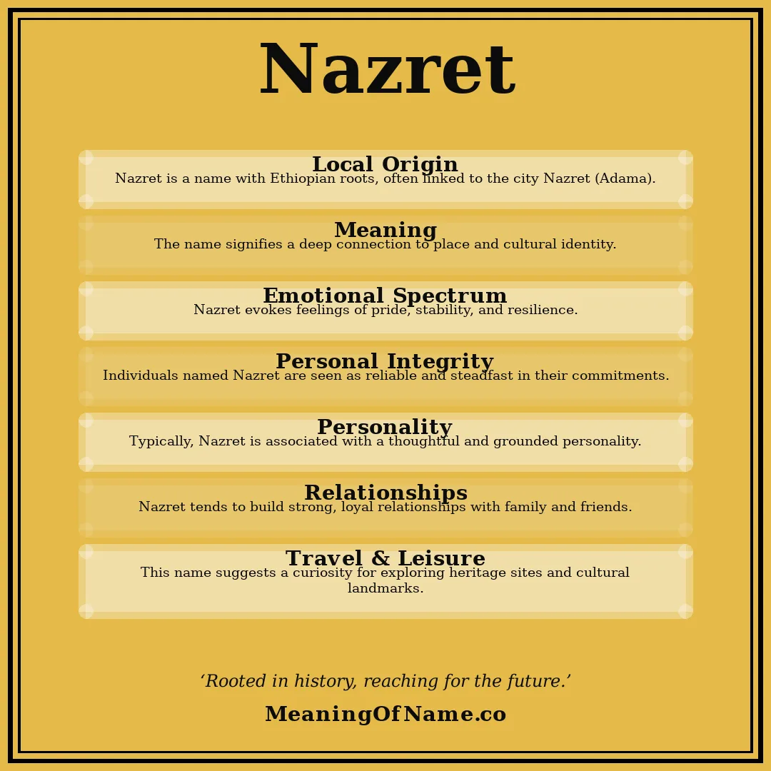 Nazret name meaning poster