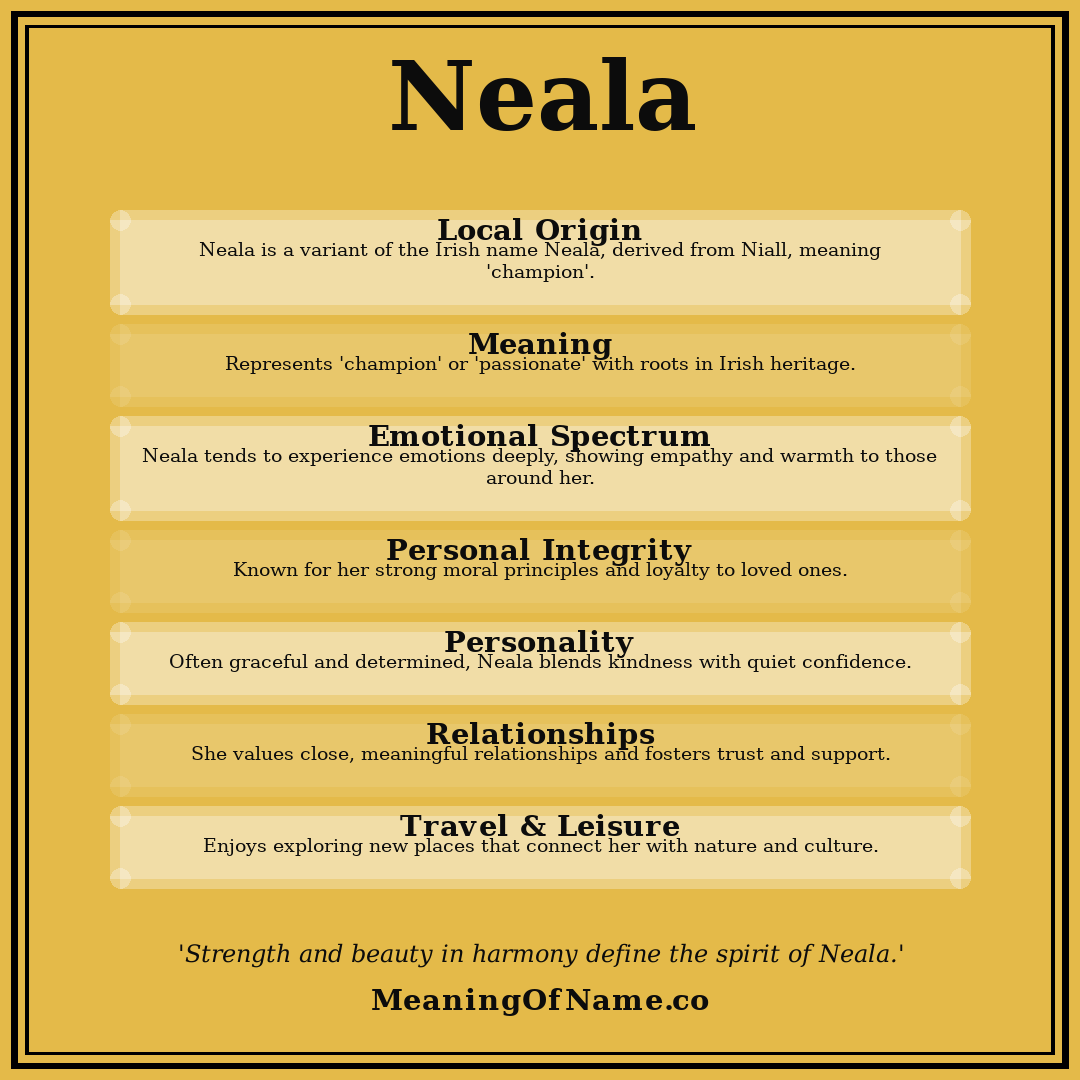 Neala name meaning poster