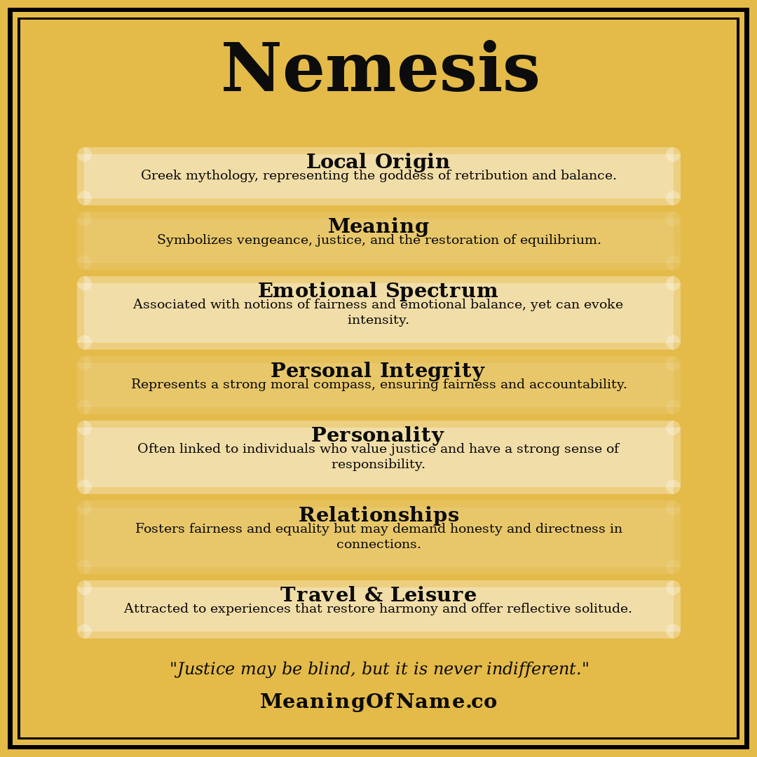Nemesis name meaning poster