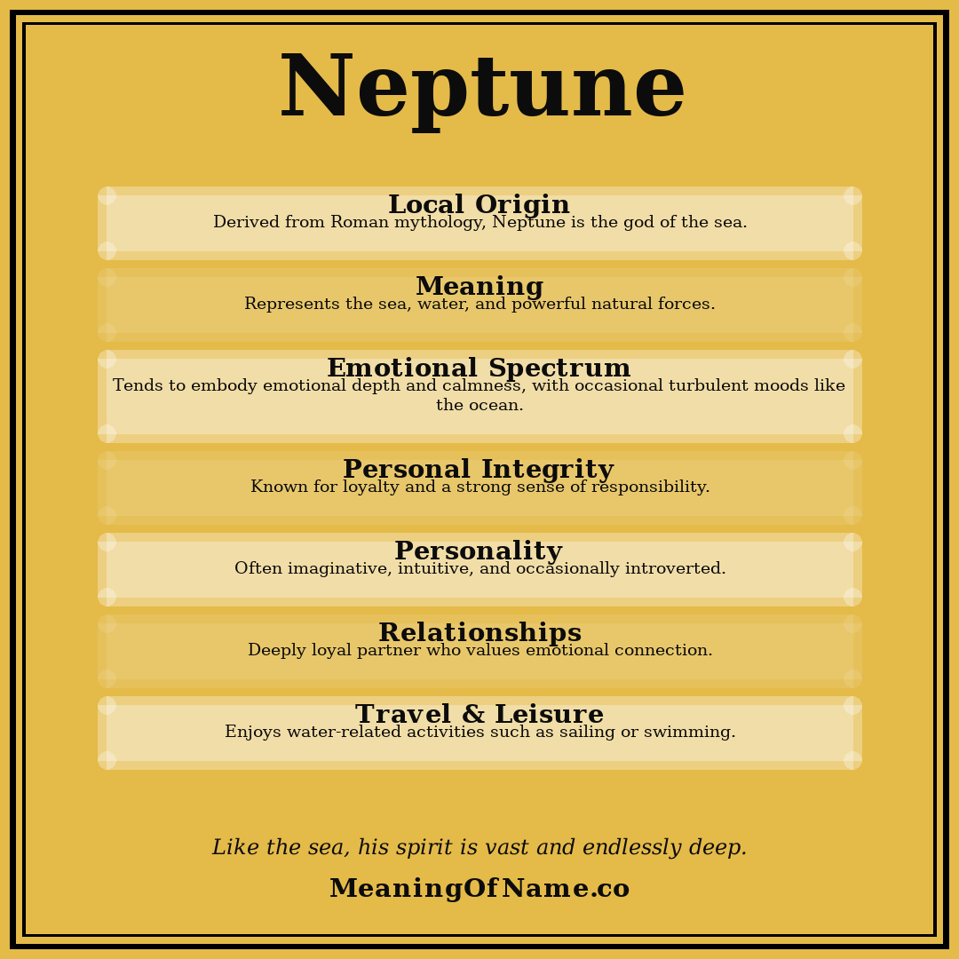 Neptune name meaning poster