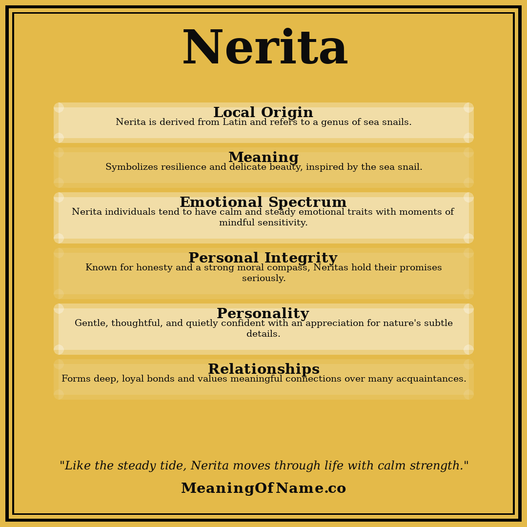 Nerita name meaning poster