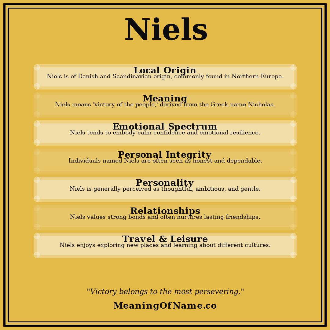 Niels name meaning poster