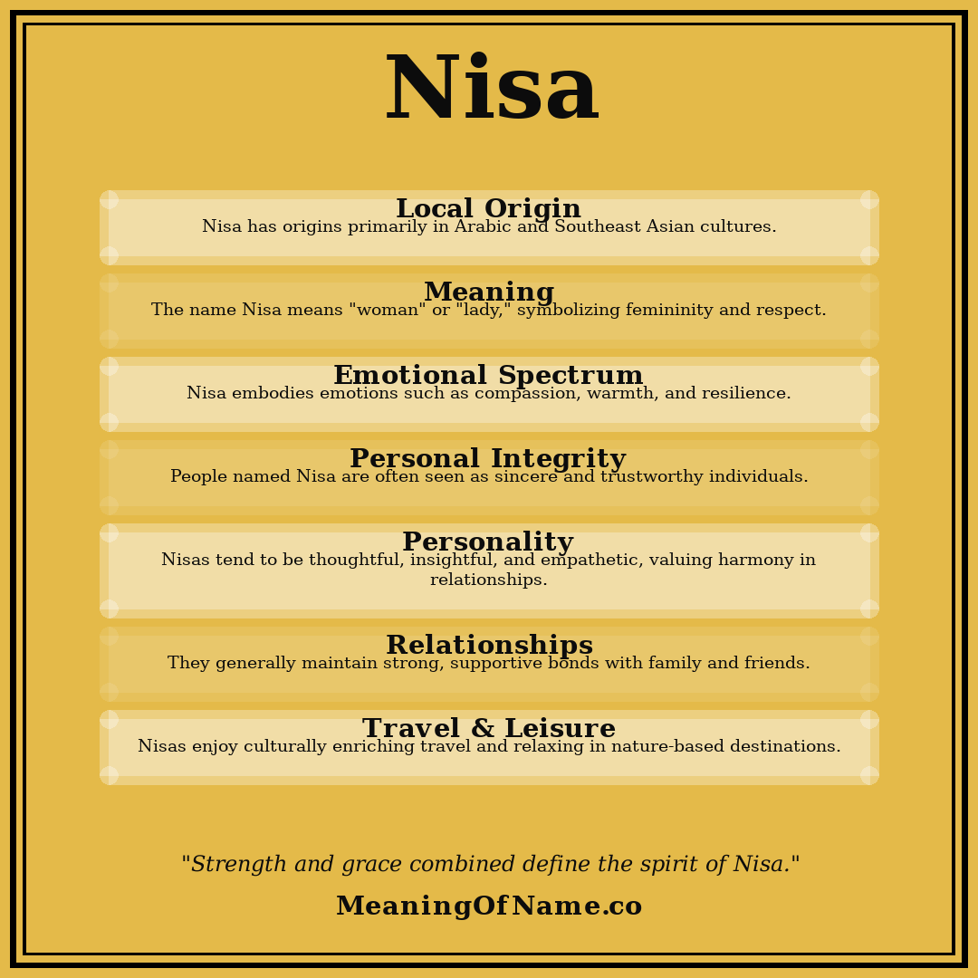 Nisa name meaning poster
