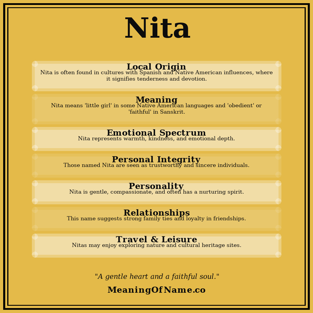Nita name meaning poster