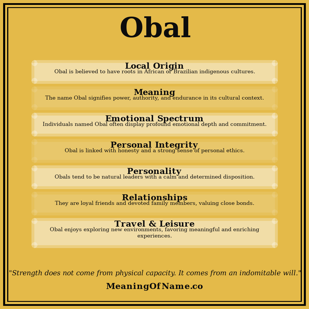 Obal name meaning poster