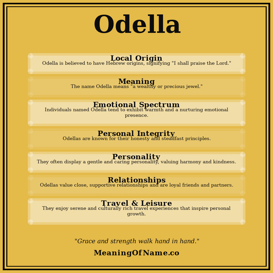 Odella name meaning poster