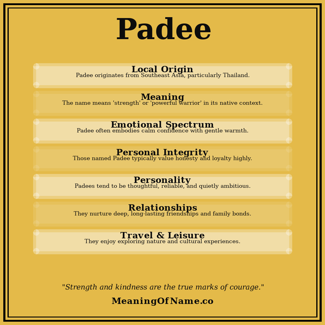 Padee name meaning poster