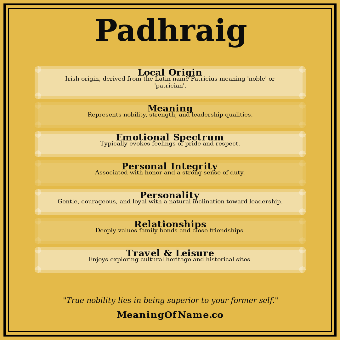 Padhraig name meaning poster