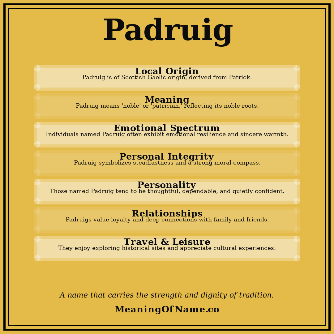 Padruig name meaning poster