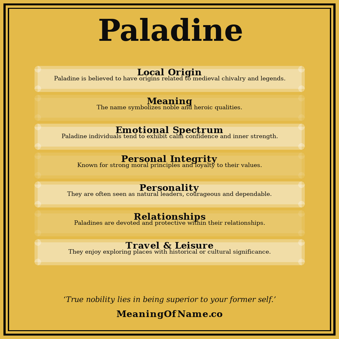 Paladine name meaning poster