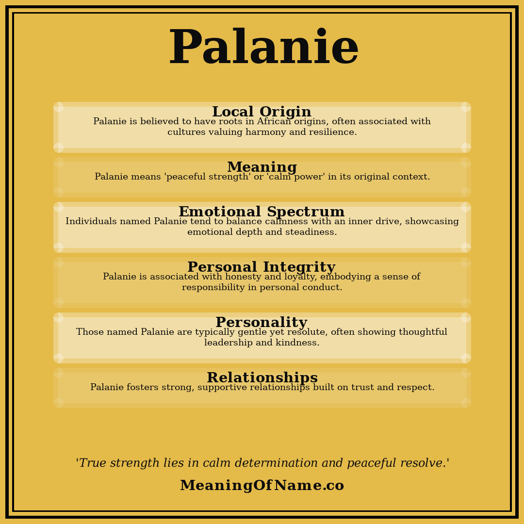 Palanie name meaning poster