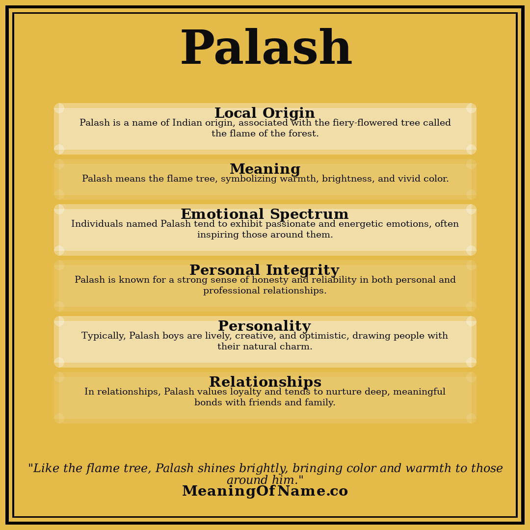 Palash name meaning poster