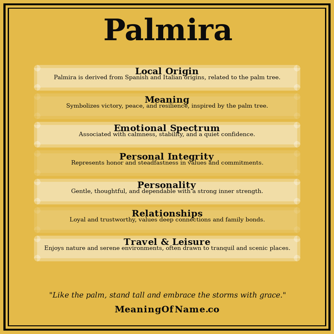 Palmira name meaning poster
