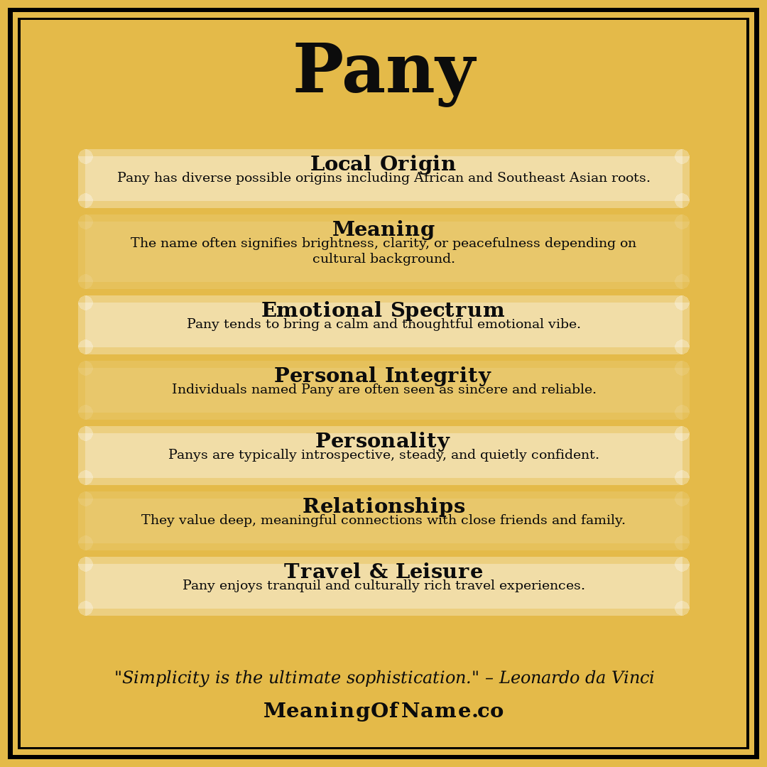 Pany name meaning poster