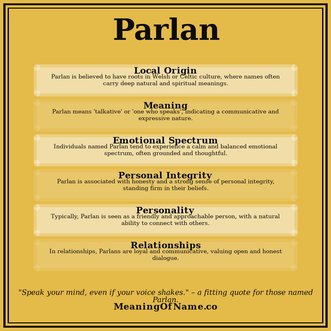 Parlan name meaning poster