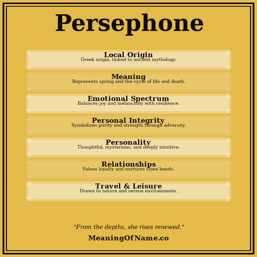 Persephone name meaning poster