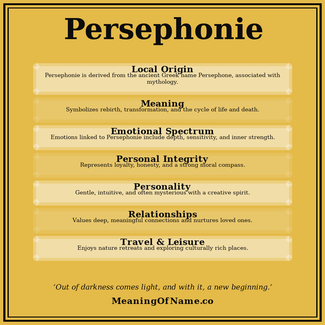 Persephonie name meaning poster