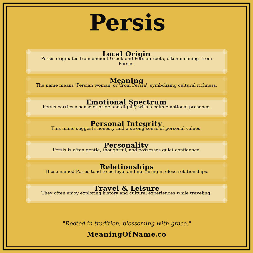 Persis name meaning poster