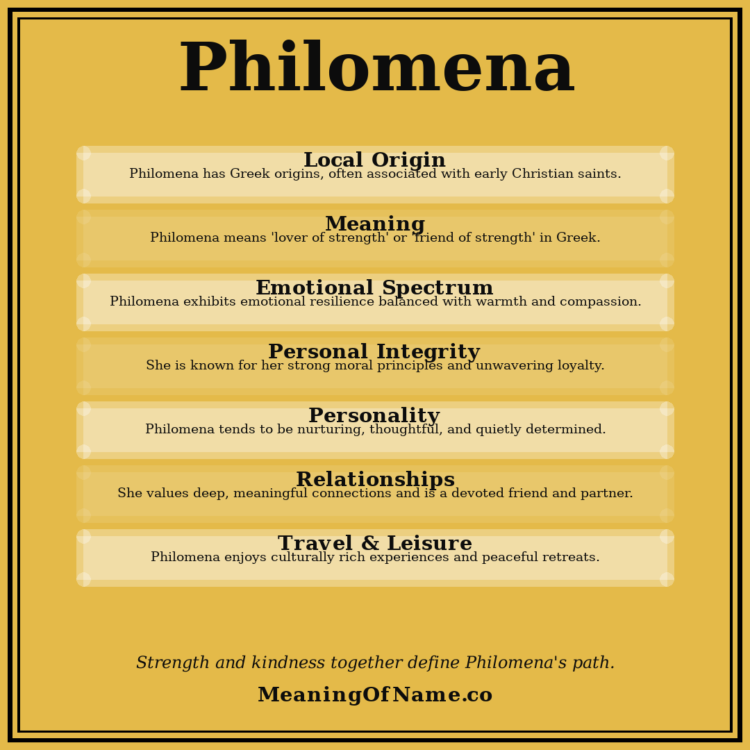Philomena name meaning poster
