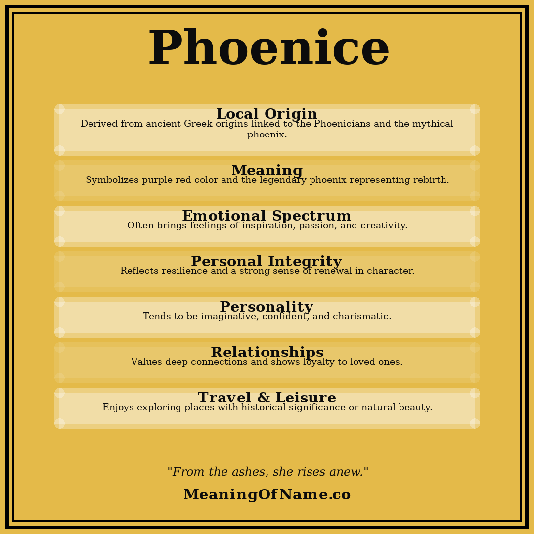 Phoenice name meaning poster