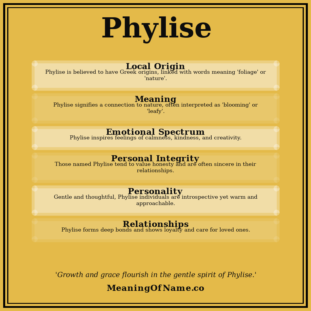 Phylise name meaning poster