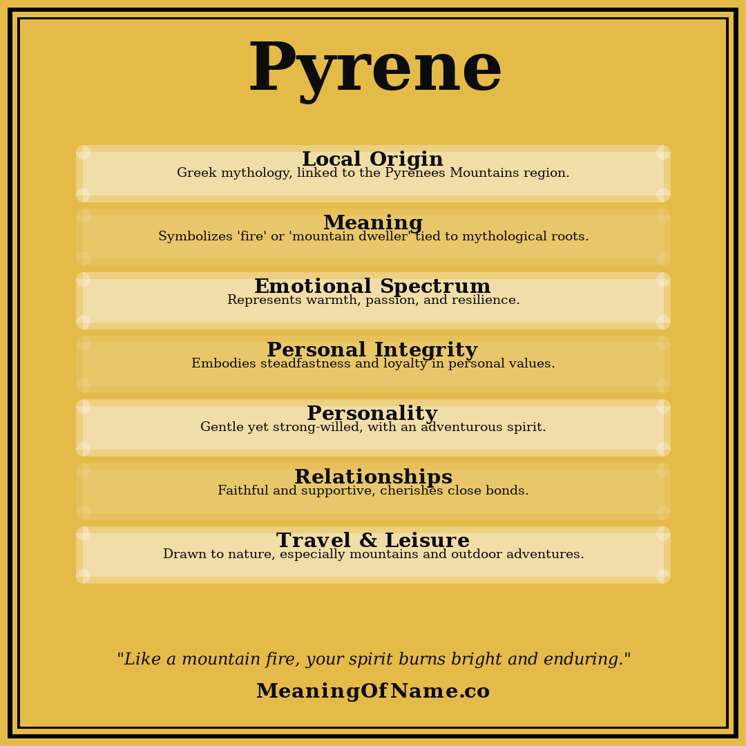Pyrene name meaning poster