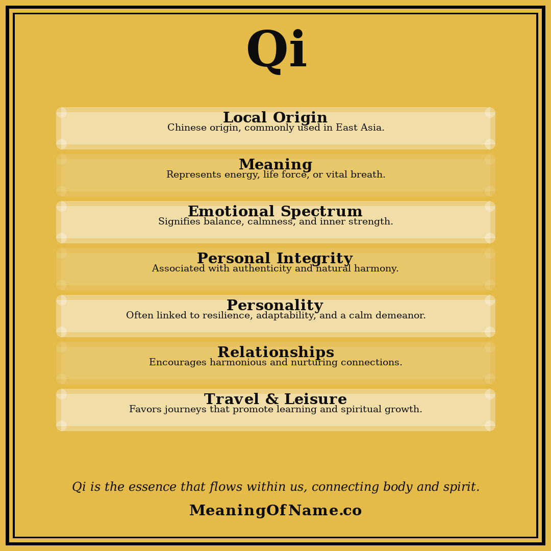 Qi name meaning poster