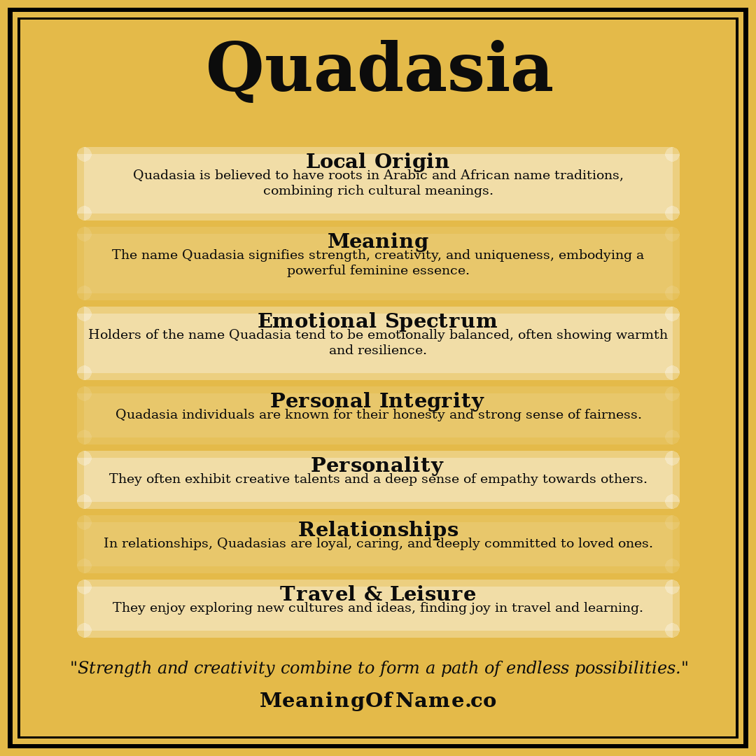 Quadasia name meaning poster