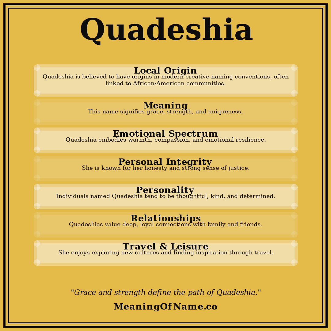 Quadeshia name meaning poster