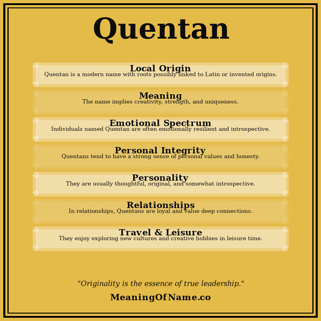 Quentan name meaning poster