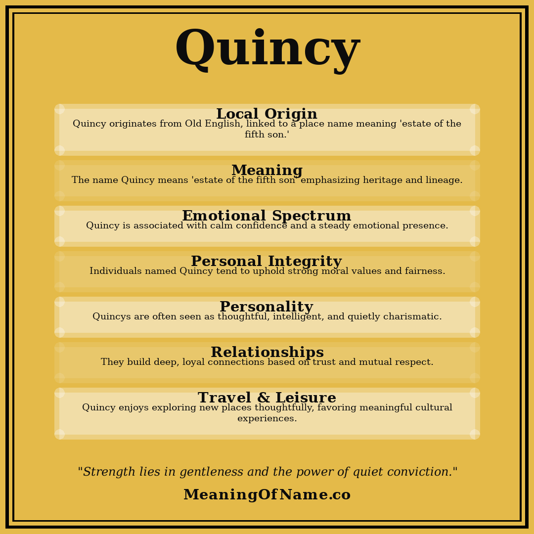Quincy name meaning poster