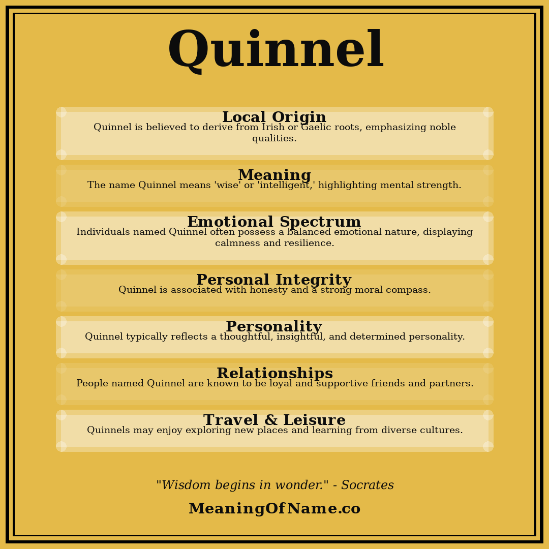 Quinnel name meaning poster