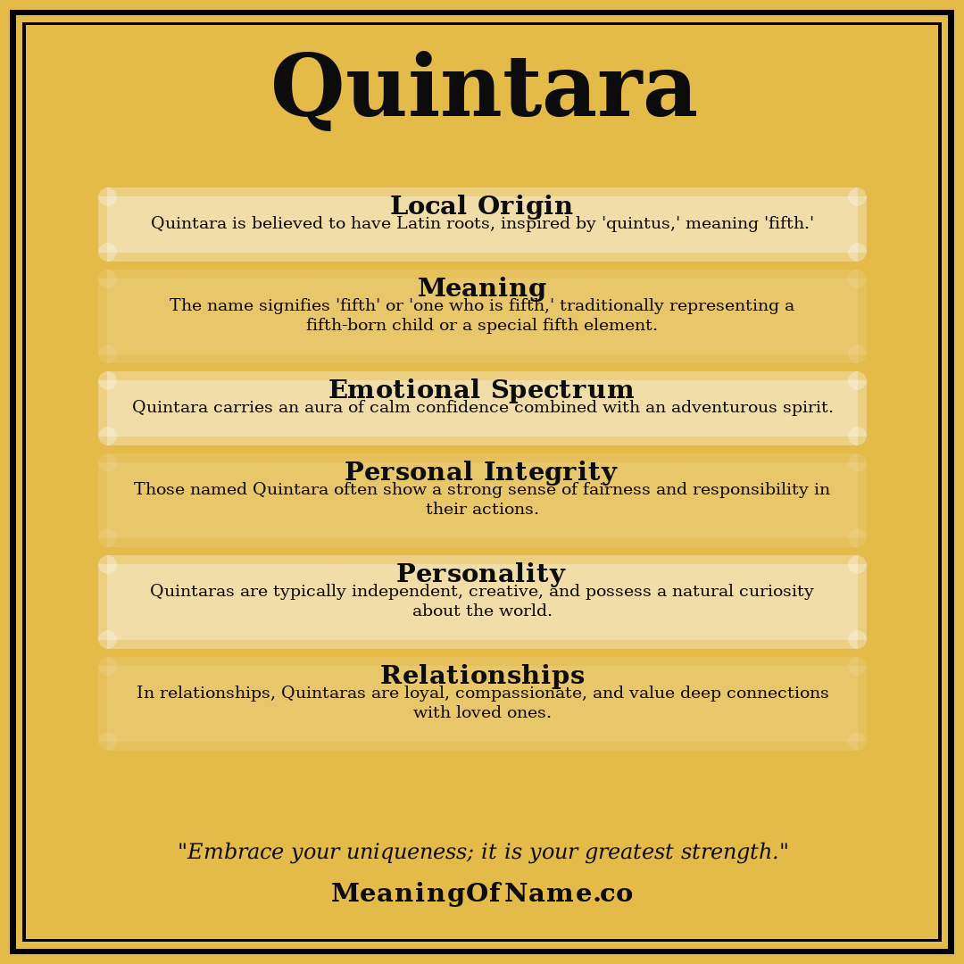 Quintara name meaning poster