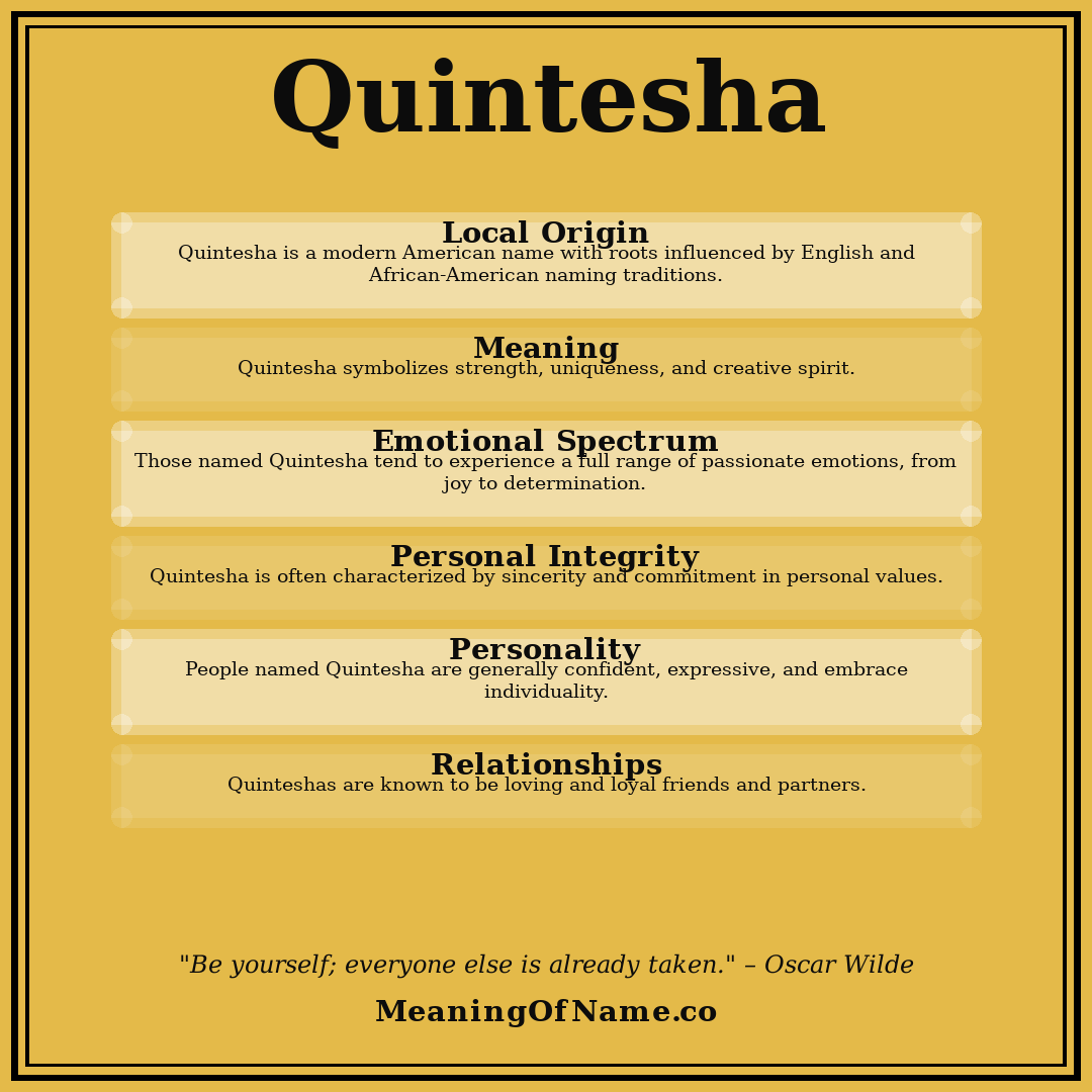 Quintesha name meaning poster
