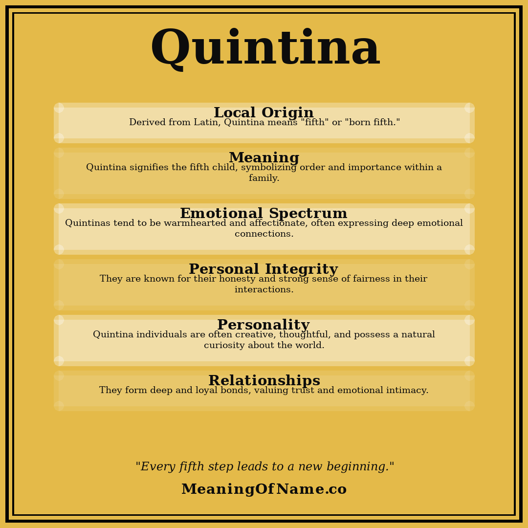 Quintina name meaning poster